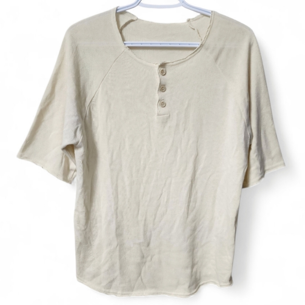 Zara Casual 3 Button Raw-Edges Shirt